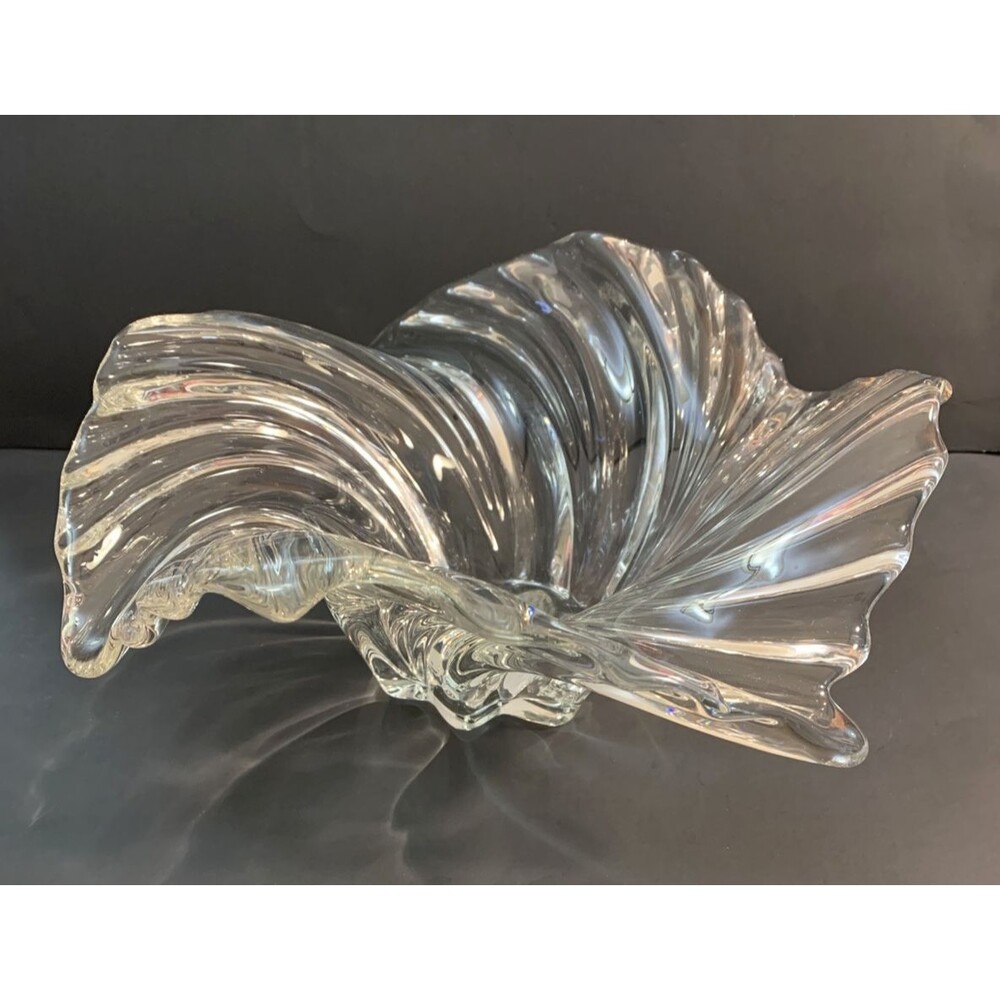 Mikasa Centerpiece Glass Bowl Belle Epoque Germany Wavy Candy Dish